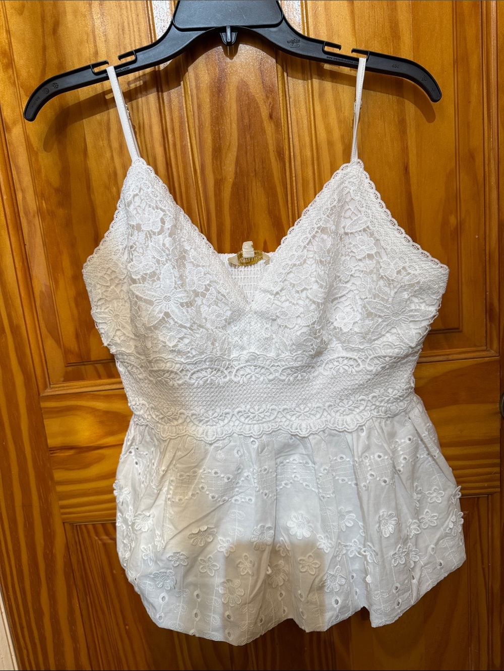 White Lace Spaghetti Strap Top - Women's Summer Tank